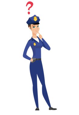 Düşünme polis soru işareti ile.