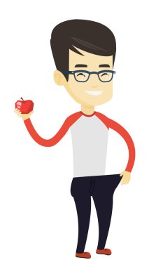 İnce pantolon onun diyet sonuçlar erkekte.