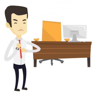 Kızgın işveren kol saati işaret.