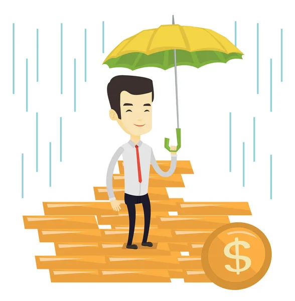 Caucasian Business Insurance Agent With Umbrella Stock Vector Image By 