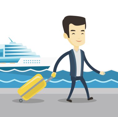 Yolcu gidiş gemi için çanta.