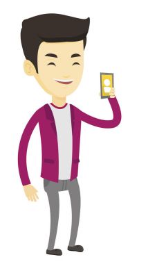 Adam holding zil cep telefonu.