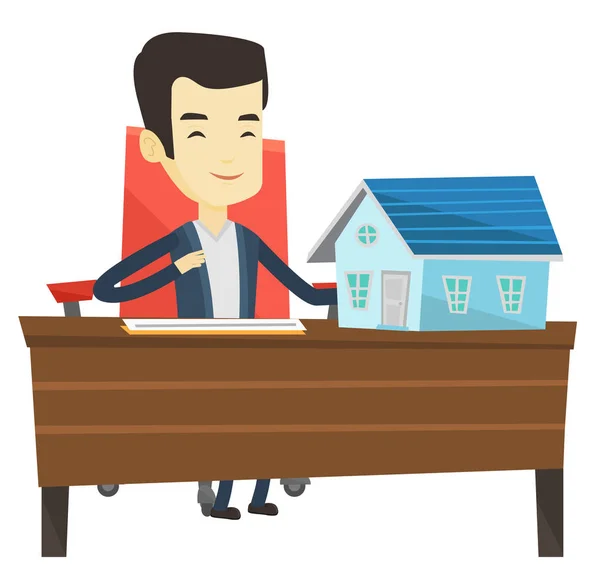 Real estate agent aláírása szerződés. — Stock Vector