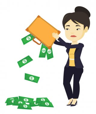 Para onun evrak üzerinden sallayarak iflas.