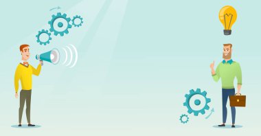 İş fikri vektör çizim için duyuru