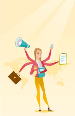 Kadın Multitasking ile başa çıkma.