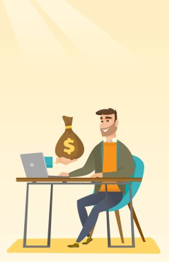 Online iş para kazanç iş adamı.
