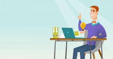 Başarılı bir iş fikri vektör çizim.