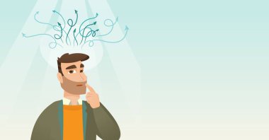 İş fikri olan işadamı.