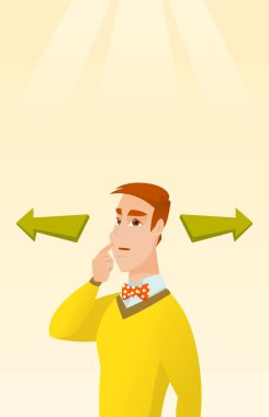 Adam kariyer yolu veya iş çözümü seçme.