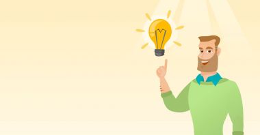 İş fikri olan işadamı.