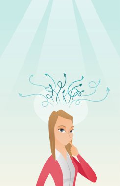 İş fikri olan iş kadını.