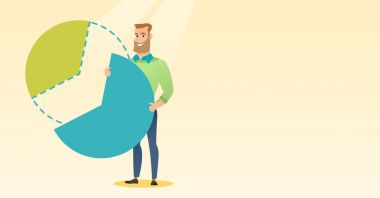 İşadamı kar payını alıyor.