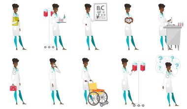 Vektör doktor karakter kümesini.