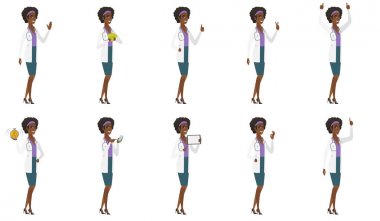 Vektör doktor karakter kümesini.