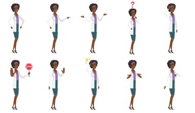 Vektör doktor karakter kümesini.