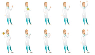 Vektör doktor karakter kümesini.