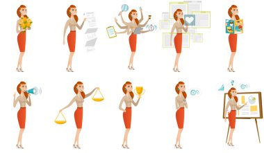 Vector set of illustrations with business people. clipart