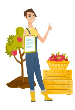 Başparmak pes pano ile çiftçi.