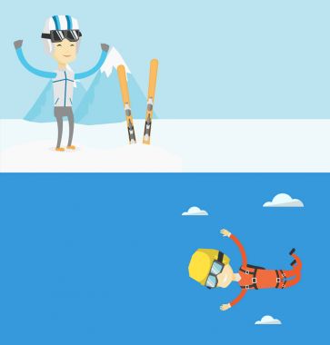 İki spor afiş metin için yer ile.