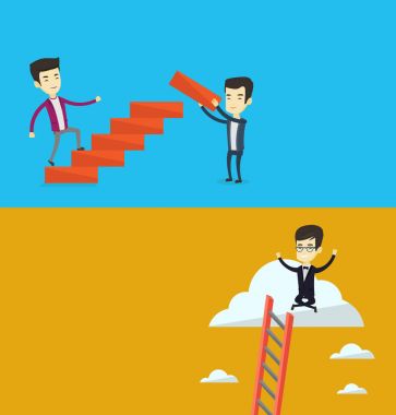 İki iş afiş metin için yer ile.