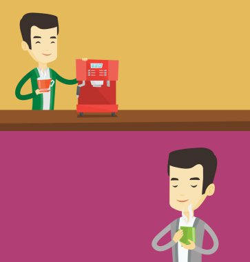 Metin için yer ile iki yiyecek ve içecek afiş.