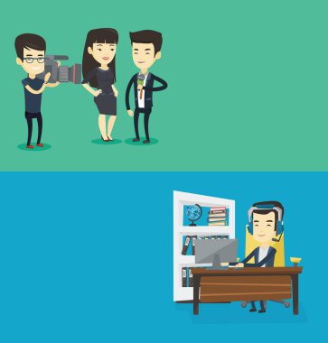 İki ortam afiş metin için yer ile.