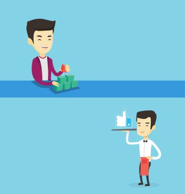 İki ortam afiş metin için yer ile.