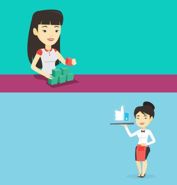 İki ortam afiş metin için yer ile.