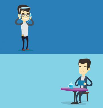 İki ortam afiş metin için yer ile.