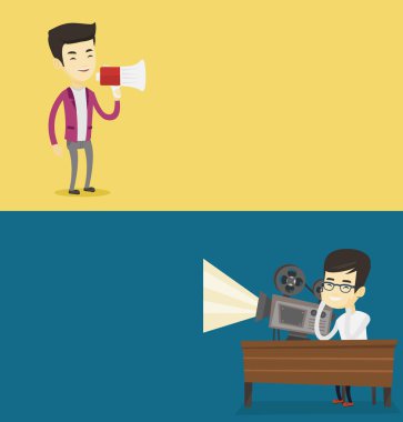 İki ortam afiş metin için yer ile.