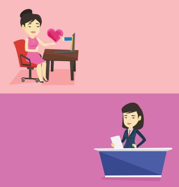 İki ortam afiş metin için yer ile.