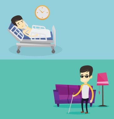 Metin için yer ile iki tıbbi afiş.