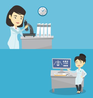 Metin için yer ile iki tıbbi afiş.