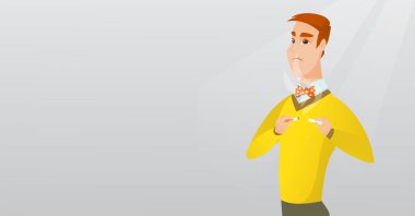 Genç adam yasaktır vektör çizim bırakma.