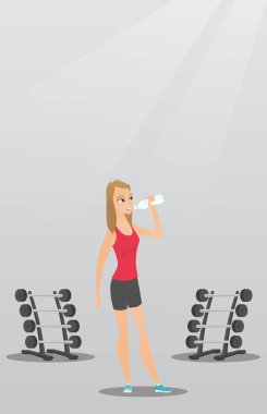 Sporcumuz içme suyu vektör çizim.