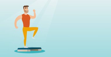 Adam dik vektör çizim üzerinde egzersiz.