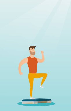 Adam dik vektör çizim üzerinde egzersiz.