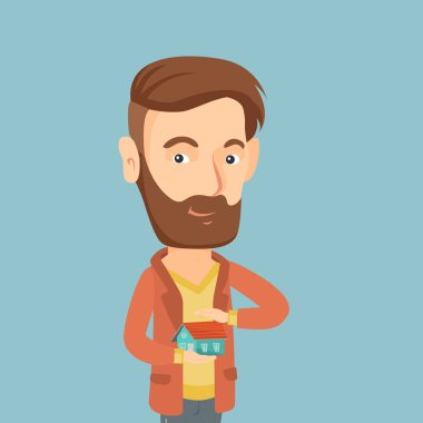 Emlakçı evin model korumak.