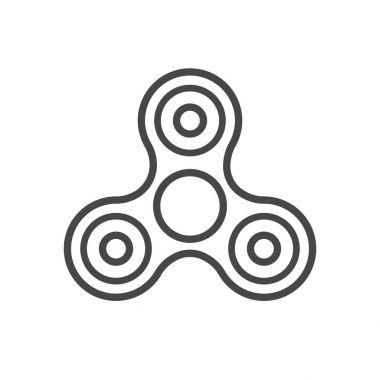 Spinner satırı vektör simgesi kıpır.