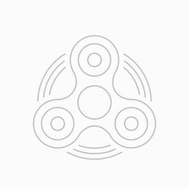 Spinner ince çizgi vektör simge kıpır.