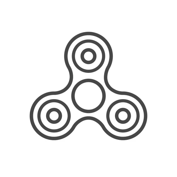 Fidget spinner line vector icon. — Stock Vector