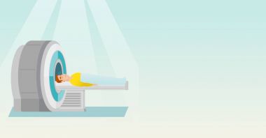 Manyetik rezonans görüntüleme vektör çizim.