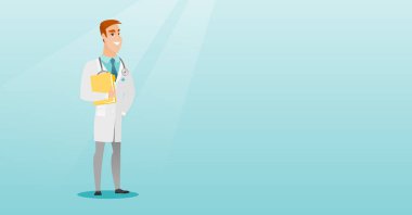 Bir stetoskop ve bir dosya ile dost doktor.