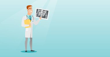 Doktor grafisi vektör çizim incelenmesi.