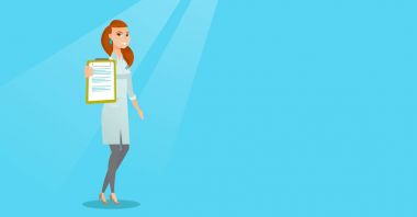 Doktor bir Pano vektör çizim ile.