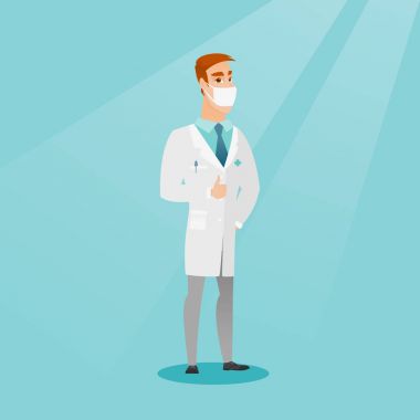 Vektör çizim Yaşasın vererek doktor.
