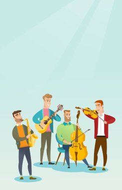 Grup müzik aletleri oynamaya müzisyenler.