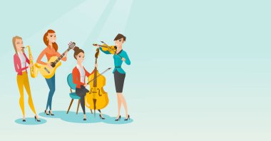 Grup müzik aletleri oynamaya müzisyenler.