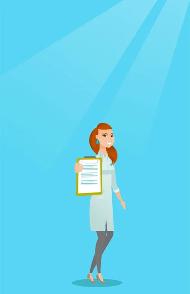 Doctor with a clipboard vector illustration. — Stock Vector